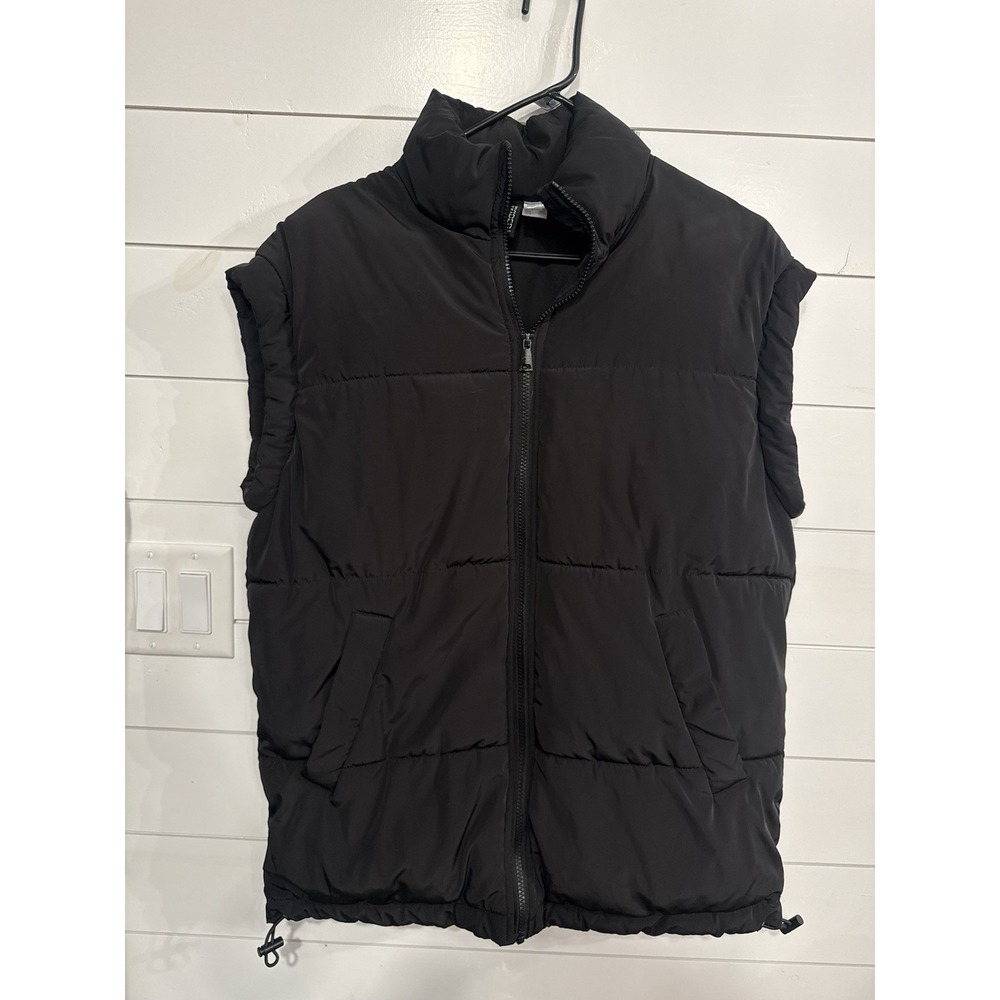 Divided black oversized Puffer Vest Zip Up Women's Small